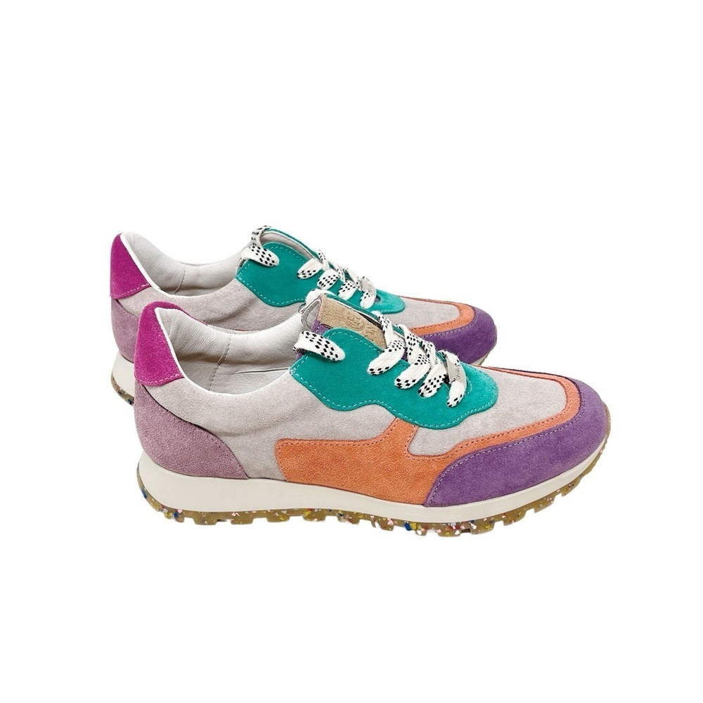 Hanks Suede Multi Colored Sneakers, Suede Sneakers NWOT - Picture 3 of 5